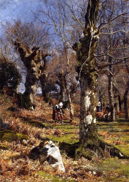 地味なシーン Painting - 葉が集まる風景 ヒュー・ボルトン・ジョーンズ